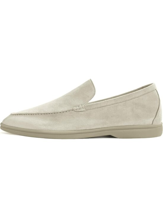 Men\'s White Loafers Shoes Genuine Sheepskin Suede Solid Minimalist Slip On main image 5